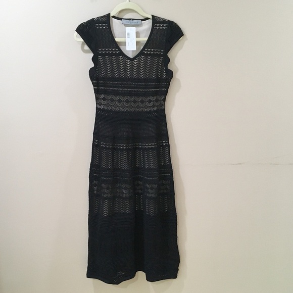 Ali&derech Fit&flare Midi Dress Knit Lace Overlay medium - Picture 3 of 7